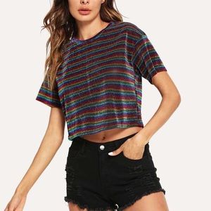 Sparkle Rainbow crop top